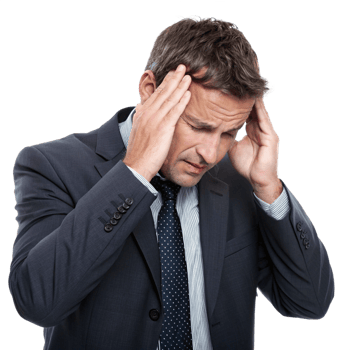 Stressed businessman in office environment corporate setting realistic photo emotional strain and pressure png