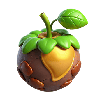impressive abstract A sprouting acorn, with a tiny green shoot emerging, earth clinging to its shell, lit from beneath with warm, golden light. Photorealistic style original png