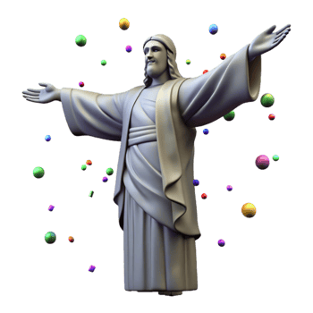 impressive classic Christ the Redeemer Statue Isolated for Brazilian Landmarks authentic png