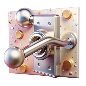 extraordinary traditional Chrome Door Lever Spring Loaded Transparent for Smooth Operation original png