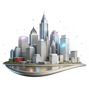 stunning vintage Cincinnati Skyline Ohio River Panorama Transparent for Cityscapes professional png