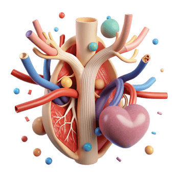beautiful abstract Circulatory System Arteries Veins Cutout for Medical Illustrations png