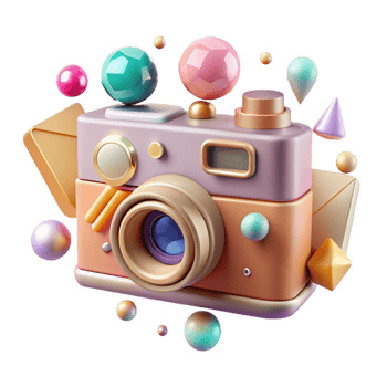 vibrant modern Classic Camera Cutout for Vintage Designs original png