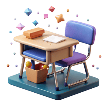 dramatic minimalist Classroom Desk and Chair Cutout for School Furniture Designs original png