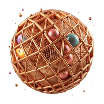 beautiful modern Copper Mesh Texture Wireframe Pattern Cutout for Engineering high quality png