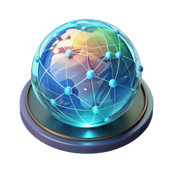 magnificent contemporary A holographic projection of a world map, displaying real-time data streams, illuminated by a dynamic, shifting light, in a data visualization style high quality png