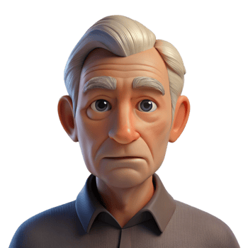 stunning abstract Portrait of an elderly man with deep wrinkles and a thoughtful expression, illuminated by a single overhead light source, hyperrealistic style high resolution png