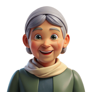 impressive artistic Portrait of an elderly woman with a kind smile and a headscarf, warm lighting, in the style of a vintage photograph high resolution png