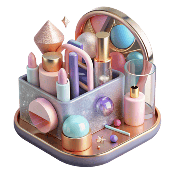 vibrant traditional Cosmetic Organizer Acrylic Clear Design Isolated for Makeup Storage genuine png