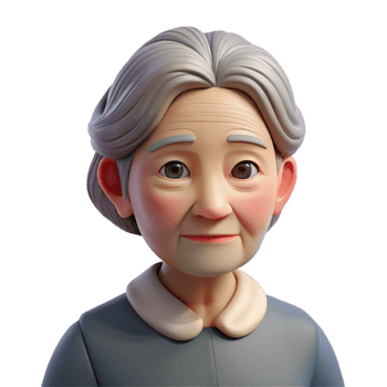 beautiful abstract Portrait of an elderly woman with wrinkles and a serene expression, soft window light, in the style of a classical painting original png