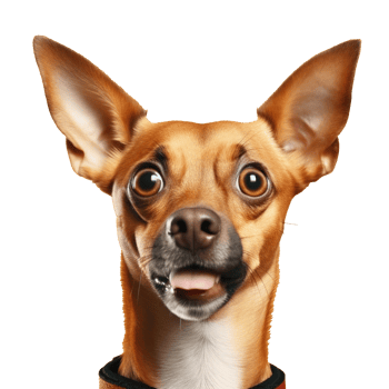Curious Puppy with Big Eyes Isolated on Transparent Background png