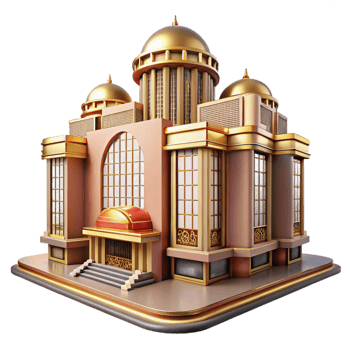 wonderful abstract A sprawling, Art Deco hotel with geometric patterns and luxurious details. Warm, inviting lighting with a glamorous, vintage style detailed png