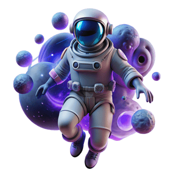 elegant abstract A Lone Astronaut Clad in a authentic png