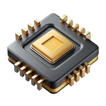 wonderful creative A Single Microchip Magnified to Reveal detailed png