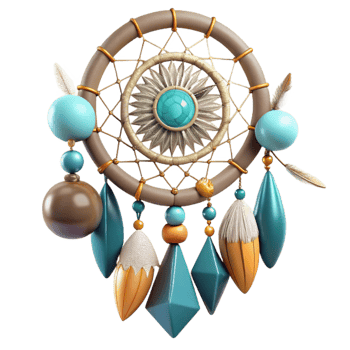 magnificent minimalist Dreamcatcher Native American Culture Cutout for Boho Projects authentic png