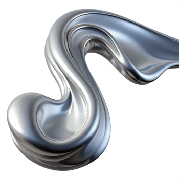 extraordinary abstract A dynamic, flowing stream of liquid silver, illuminated by a cool, silver light, in a sleek, minimalist style original png
