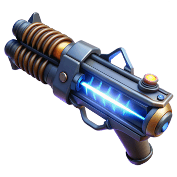 elegant modern A futuristic weapon with glowing energy coils, sleek and menacing, dark and dramatic lighting, highly detailed, high quality png