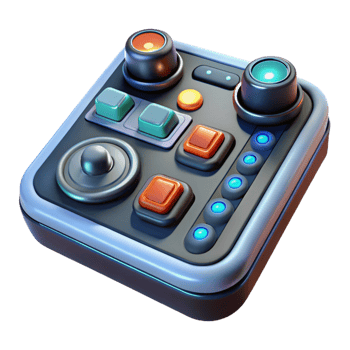 extraordinary creative A Close Up of a Futuristic Control Panel detailed png