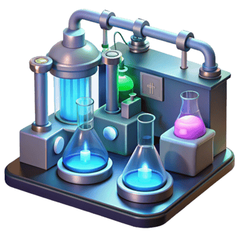 magnificent artistic A Futuristic Laboratory with Glowing Test exclusive png