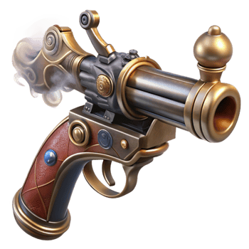 beautiful modern A Steampunk Pistol with Intricate exclusive png