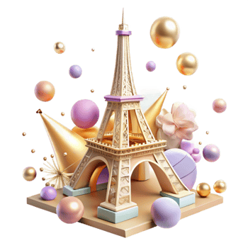 wonderful minimalist Eiffel Tower Isolated for Parisian Architecture high resolution png