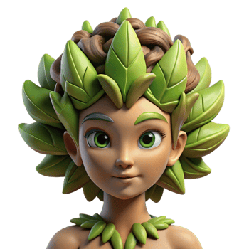 impressive creative A Serene Dryad with Bark Like Skin and high quality png