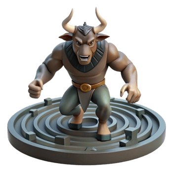 wonderful contemporary A Fearsome Minotaur with the Head of a premium png