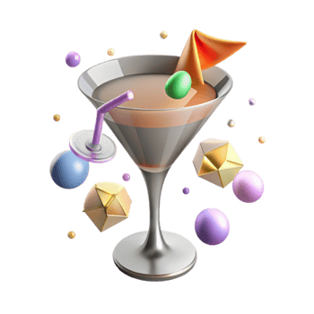 beautiful vintage Empty Cocktail Glass Garnish Cutout for Bar Promotions high quality png