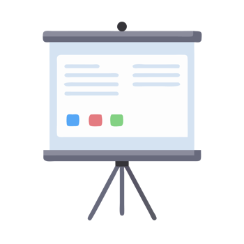 Dynamic classroom presentation with projector school environment educational content engaging viewpoint learning concept png
