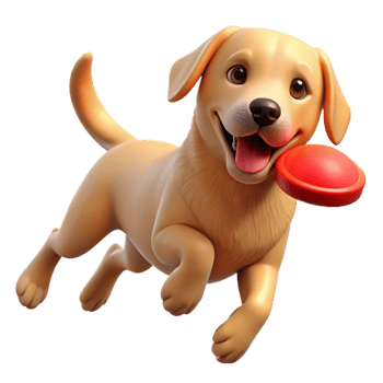 serene artistic A Playful Golden Retriever Puppy Mid high resolution png