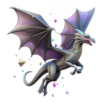 dramatic classic Flying Dragon Silhouette Transparent Background detailed png