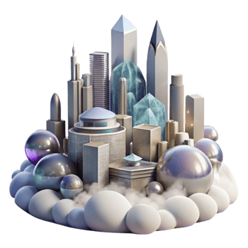 elegant modern Foggy Cityscape Panorama Transparent for Urban Landscapes detailed png