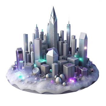 wonderful traditional Foggy City Skyline at Night Transparent for Urban Landscapes professional png