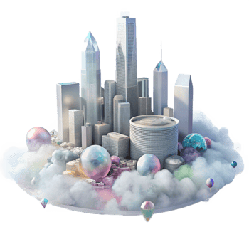 elegant contemporary Foggy City Skyline Transparent for Urban Landscapes authentic png