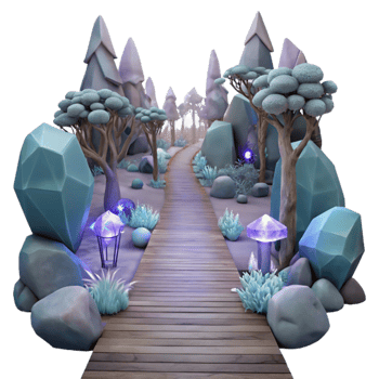 wonderful contemporary Foggy Forest Pathway Cutout for Mysterious Designs premium png