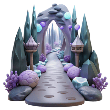 extraordinary traditional Foggy Forest Pathway Cutout for Mysterious Designs high quality png