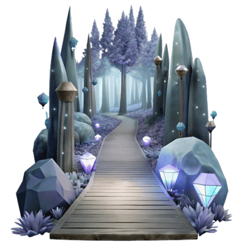 impressive abstract Foggy Forest Pathway Scene Cutout for Mysterious Art premium png