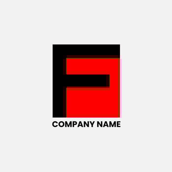 red and black F font vector