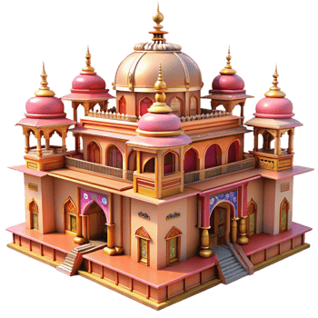 beautiful minimalist An Ornate Indian Palace Intricate professional png