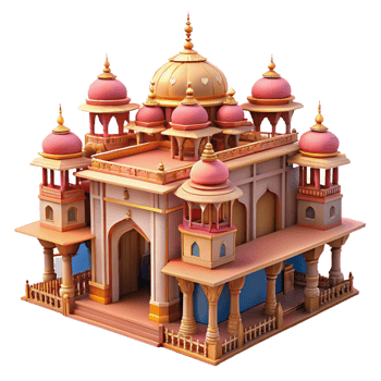 dramatic contemporary An Ornate Indian Palace Intricate detailed png