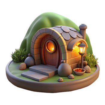 extraordinary classic A Cozy Hobbit Hole Built Into a Hillside genuine png