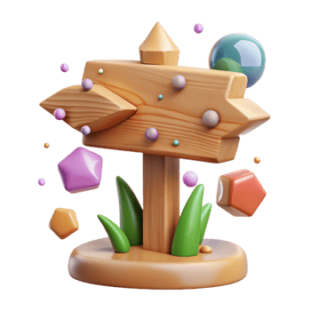 vibrant rustic Forest Wooden Signpost Transparent for Trail Marking high quality png