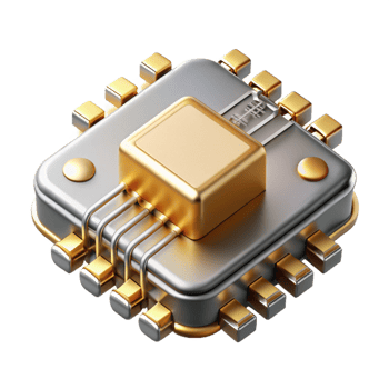 elegant rustic A Close Up of a Microchip with Intricate authentic png