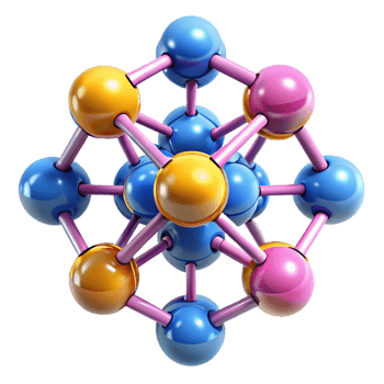 vibrant minimalist A Group of Nanobots Assembling a Complex authentic png