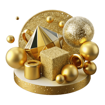 magnificent contemporary Gold Glitter Anniversary Background Cutout high quality png