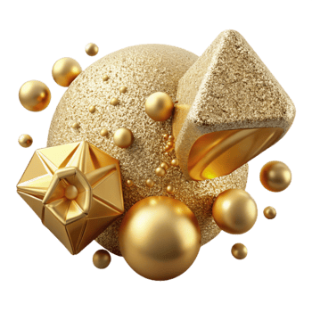 serene vintage Gold Glitter Gradient Texture Transparent Glam png