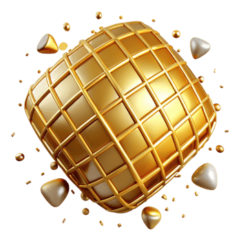 extraordinary abstract Gold Grid Pattern Texture Isolated Architecture authentic png
