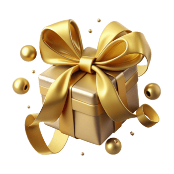 magnificent traditional Gold Ribbon Bow Anniversary Gift Wrapping Transparent authentic png