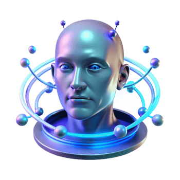 wonderful artistic A Holographic Projection of a Human Face original png