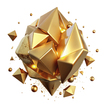 beautiful traditional Gold Texture Glass Shard Transparent Mosaic genuine png